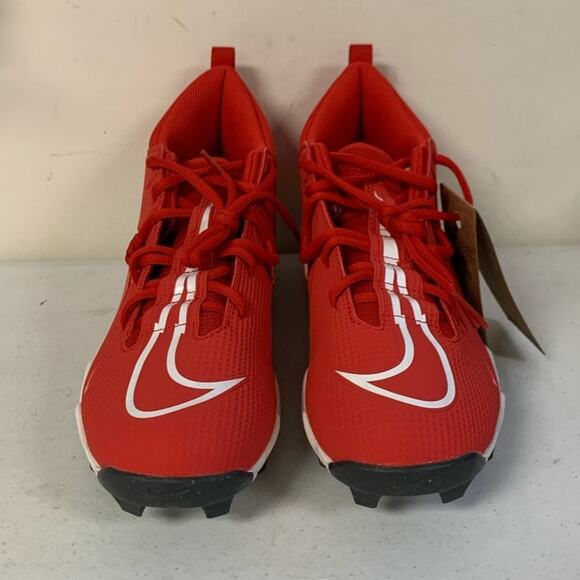 Nike Alpha Menace 3 Men's Size 11 Shark Red-White Football Cleats - Picture 2 of 8